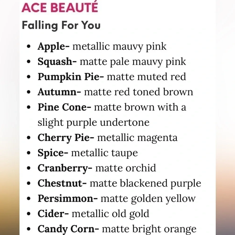 Ace beaute falling for you never used eyeshadow palette *no box